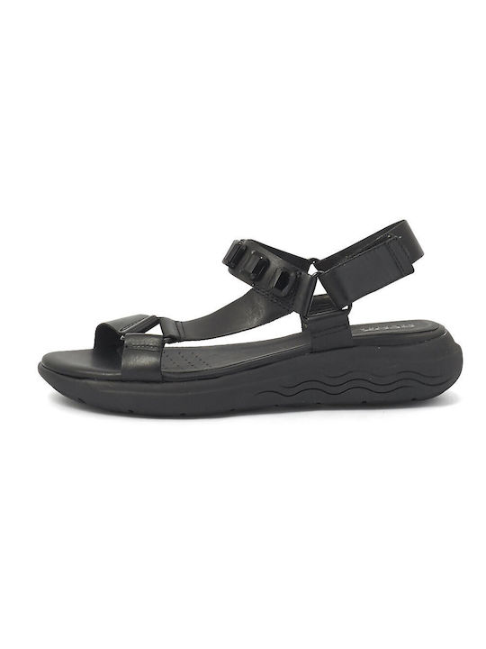 Geox Women's Flat Sandals With a strap In Black Colour