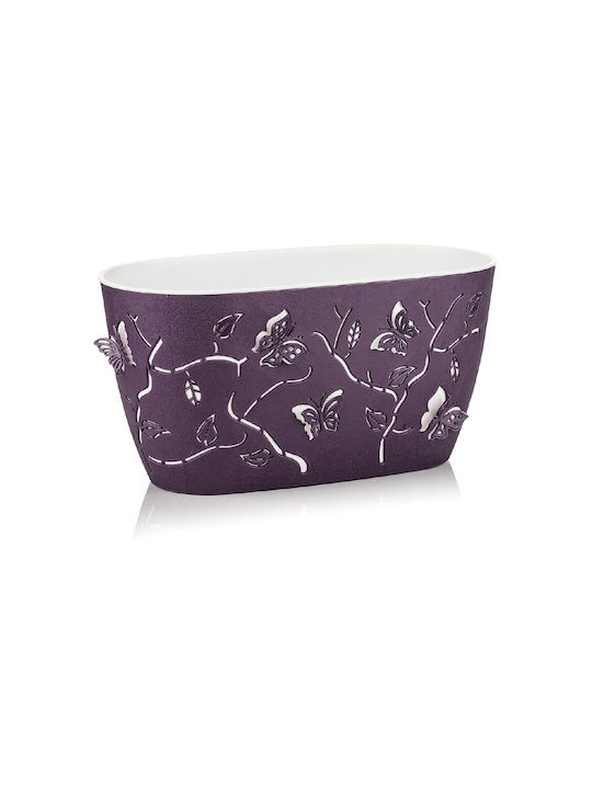 Viosarp Νο2 Planter Box 3D Butterfly 47x14.5cm in Purple Color TBP730