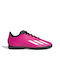 Adidas Παιδικά Ποδοσφαιρικά Παπούτσια Speedportal 4 με Τάπες Shock Pink
