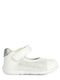 Kids Ballerinas Kaytan with Hoop & Loop Closure White