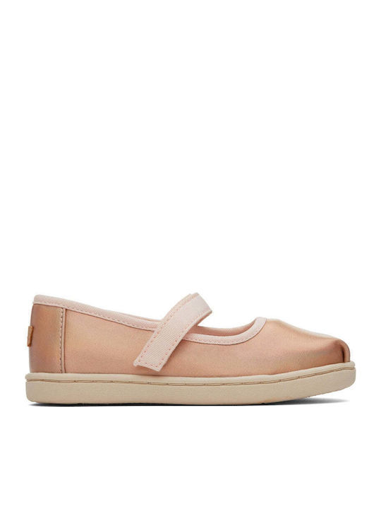 Balerini copii cu elastic Roz Mary Jane