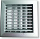 Karkon Square Fireplace Air Shutter Silver PAL-1212 TRP 12x12cm