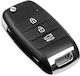 Kia Foldable Car Key Shell with Blade with 3 Buttons for Kia