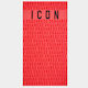 Dsquared2 Icon Logo Print Beach Towel Red 180x90cm