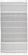 Inart Ble Beach Pareo with Fringes Gray 170x90cm