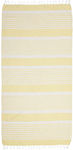 Inart Ble Beach Towel Pareo Yellow with Fringes 170x90cm.