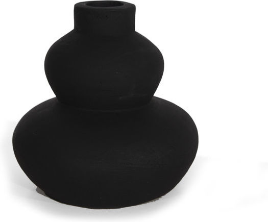 Soulworks Διακοσμητικό Βάζο Πήλινο Paeon Black Φ19xΥ19cm