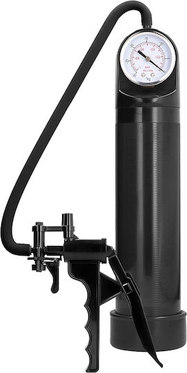 Shots Elite Pump With Advanced PSI Gauge Пенис помпа Black