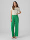 Vero Moda Femei Tesatura Pantaloni cu Elastic Verde