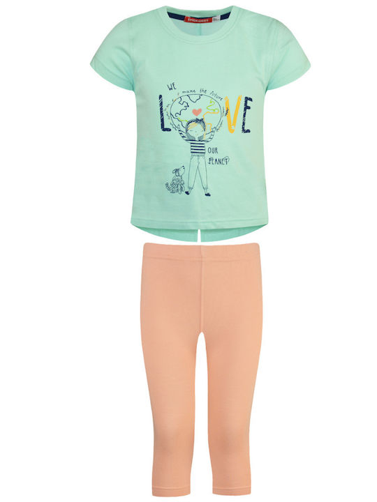 Kids' Set with Leggings Summer 2pcs Turquoise 15-223388-0