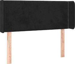 vidaXL Fabric Bed Headboard Black 103x88cm