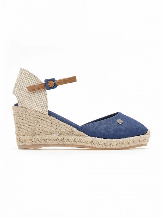 Refresh Women's Fabric Platform Espadrilles Navy Blue