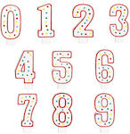 Birthday Candles Birthday Candle Number Multicolored (Μiscellaneous Designs)