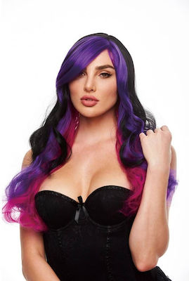 Pleasure Wigs Brandi Perucă Negru / Violet Multicoloră