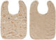 Bebejou Bib Fabric with Button Brown 2pcs