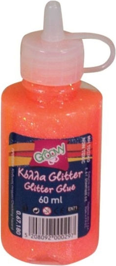 Groovy Κόλλα Glitter Πορτοκαλί 60ml