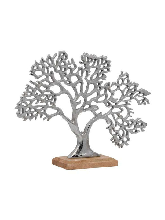 Fylliana Decorativ Copac Tree din Metal Nikel 32x8x26cm 1buc