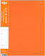 Groovy Clipboard Flexible with 10 plastic sleeves Slides for Paper A4 Orange Positions Neon Orange 1pcs