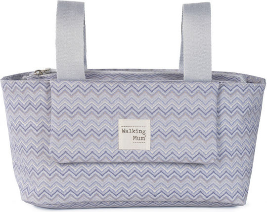 Walking Mum Blue Stroller Organizer Zig Zag