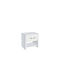 Ξύλινο Bedside Table White / Glossy White 40x30.5x40cm