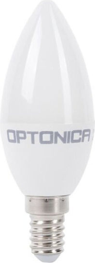 Optonica Λάμπα LED 5.5W 100mm για Ντουί E14 και Σχήμα C37 Ψυχρό Λευκό 450lm