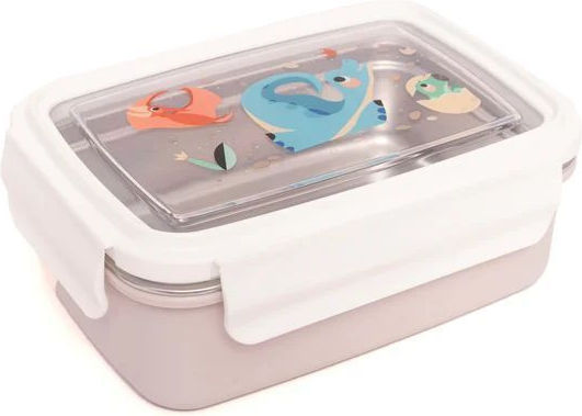 Petit Monkey Bento Dinosaur Πλαστικό Παιδικό Δοχείο Φαγητού Δεινόσαυροι Dinosaur