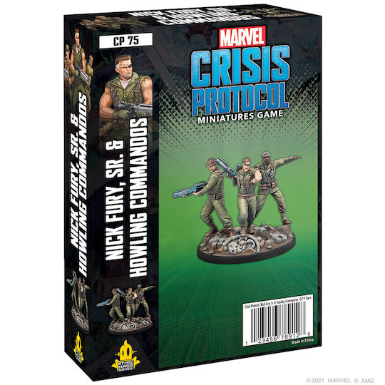 Fantasy Flight Krisenprotokoll Marvel Crisis Protocol Figur Nick Fury Sr & die Howling Commandos Erweiterung CP75EN