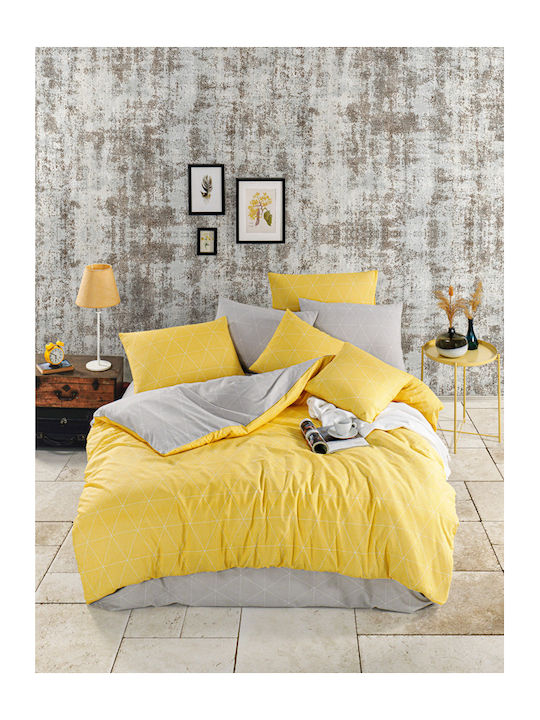 Mc Decor Duvet Cover Set Cotton Single with Pillowcase 160x240 Dream Yellow