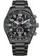 Citizen Herrenuhr 43mm Chronograph Eco - Antrieb mit Schwarz Metallarmband
