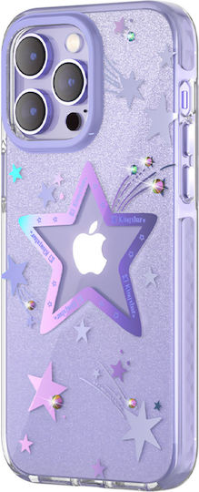 Kingxbar Heart Star Back Cover Silicone 0.3mm Purple (iPhone 14 Pro Max)