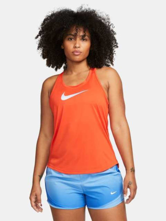 Nike One Swoosh Women's Athletic Blouse Sleeveless Orange