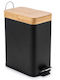 Vesta 03110 Metallic Bathroom Basket Soft Close 5lt Black