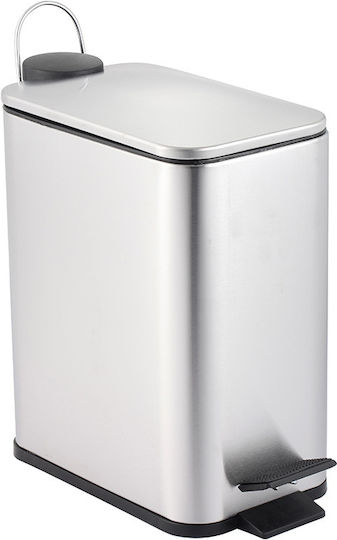 Vesta 03107 Inox Καλαθάκι Μπάνιου Soft Close 5lt Ασημί