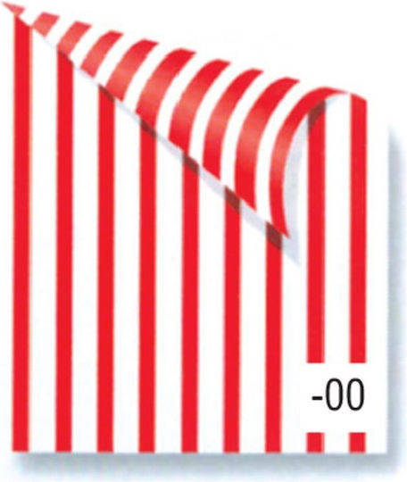 Rainbow Karton Gestreift Beidseitig 10 Blätter 50x70cm. Rot