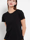 Funky Buddha Women's T-shirt Black