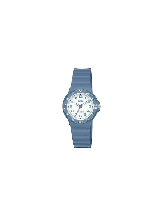 Q&Q Watch with Blue Rubber Strap