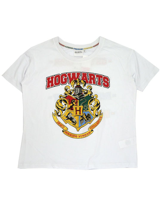 Warner Bros Γυναικείο T-shirt Harry Potter EV3532 σε Λευκό χρώμα