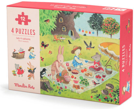 Kinderpuzzle Jahreszeiten für 3+ Jahre alt+ Jahre 48pcs Moulin Roty