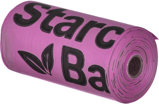Zolux Starch Bag Σακούλες Περιττωμάτων Σκύλου Ροζ 1 Ρολά των 15τμχ