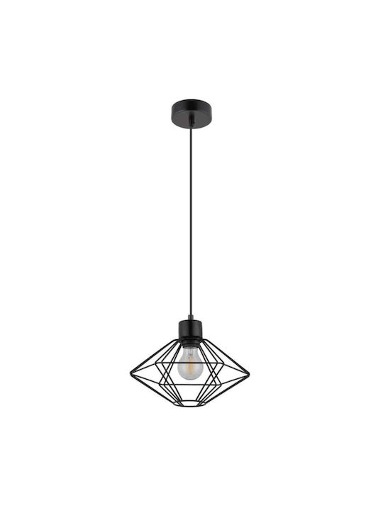 Sigma Vario S Pendant Light Single-Light Grid for Socket E27 Black