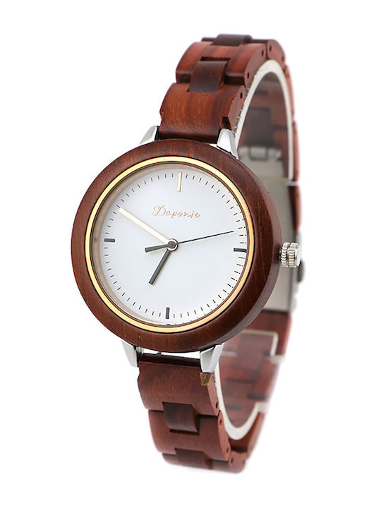 Daponte Γυναικείο Ρολόι 39mm Μπαταρίας με Κόκκι...