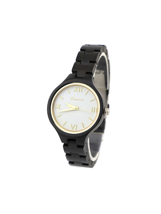 Daponte Watch with Black Wooden Bracelet