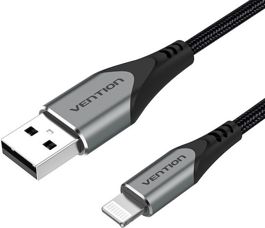 Vention Braided USB-A to Lightning Cable Γκρι 2m (LABHH)