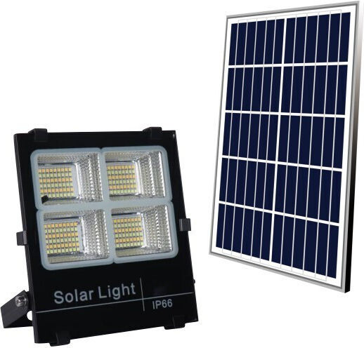 Spot Light Στεγανός Ηλιακός Προβολέας LED 60W Φυσικό Λευκό 4000K με Τηλεχειριστήριο IP66