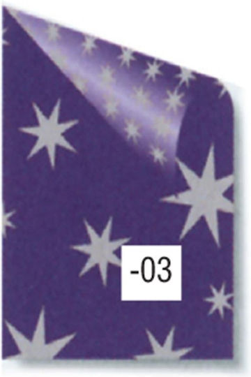 Rainbow Purple with Silver Stars