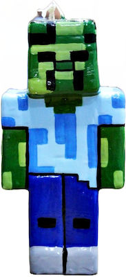 Osterkerze Minecraft 21Stück Blau Blau/Grün