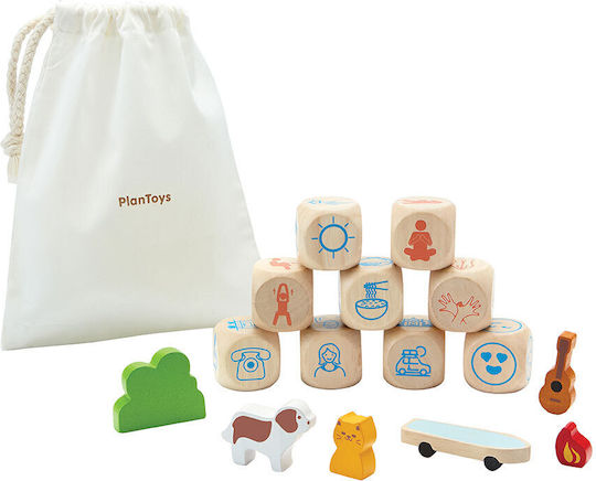 Plan Toys Ζάρια για Τη Δημιουργία Ιστοριών Εκπαιδευτικό Παιχνίδι Γνώσεων για 3+ Ετών