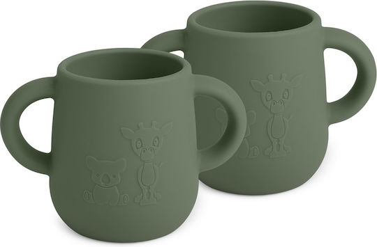 Nuuroo Baby & Toddler Cups Abiola made of Silicone Green 2 Pieces 145ml