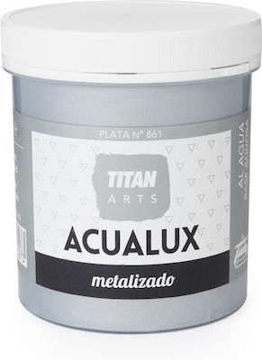 Titan Acualux Metal Liquid Craft Paint Silver for Wood No861 500ml