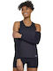 Damen Bluse Ärmellos Schwarz